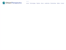 Tablet Screenshot of orbsentherapeutics.com